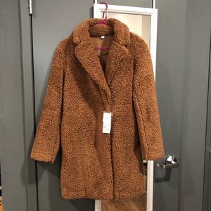 Uniqlo Pile-lined Teddy Fleece Tailored Coat
